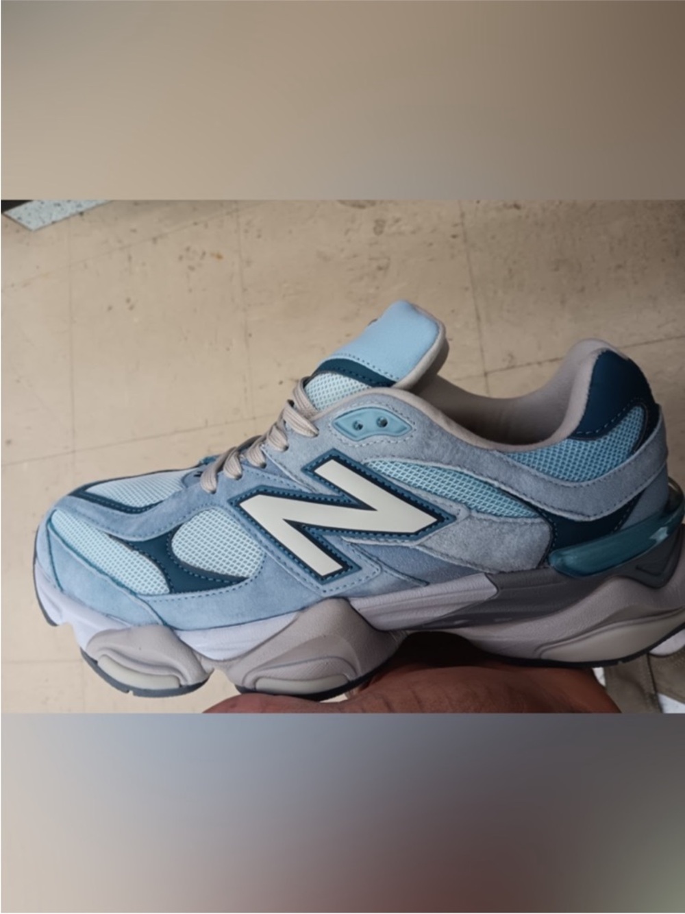 New Balance Women's Sky Blue Mesh & Suede Runner